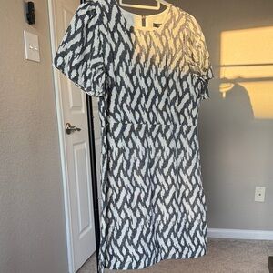 Silk J. Crew Flutter Sleeve Midi Dress